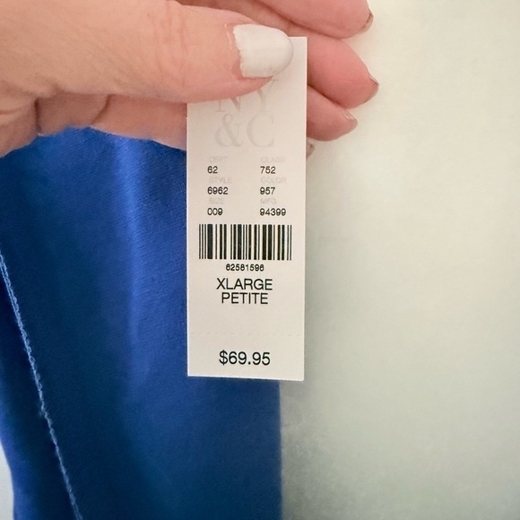 NWT NY & Co black and blue Xl petite dress - Picture 9 of 16